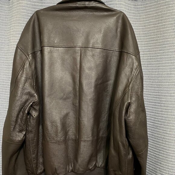 Mens Airborne Leathers A2 Air Force Bomber Jacket Sz XL Dark Brown Vintage 90’s - Picture 9 of 15